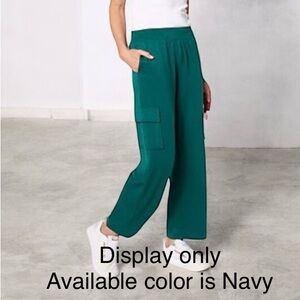 🆕 Cuddl Duds Lightweight Comfort Cargo Lounge NAVY Pants in *NWT $44 size:XL QVC